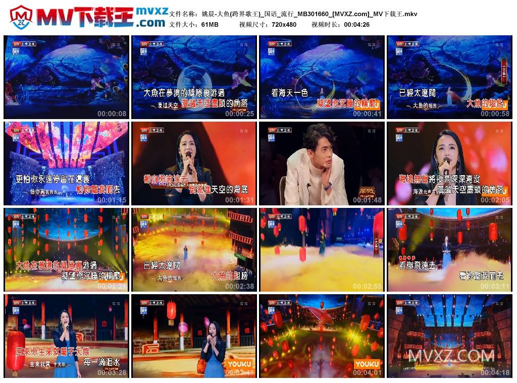 姚晨-大鱼(跨界歌王)_国语_流行_MB301660